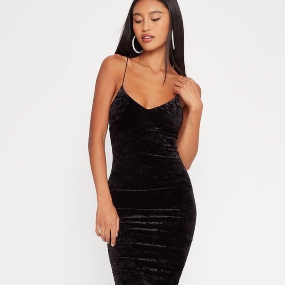 Black Velvet Mini Dress